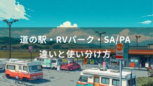 道の駅・RVパーク・SA/PAの違いと使い分け方