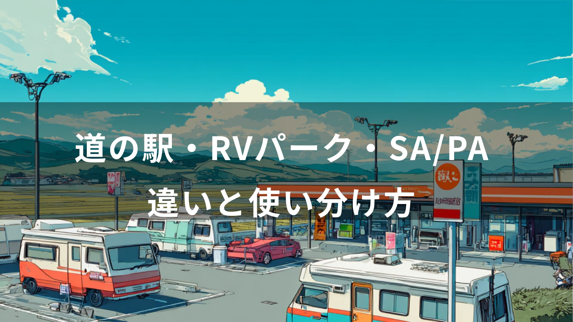道の駅・RVパーク・SA/PAの違いと使い分け方