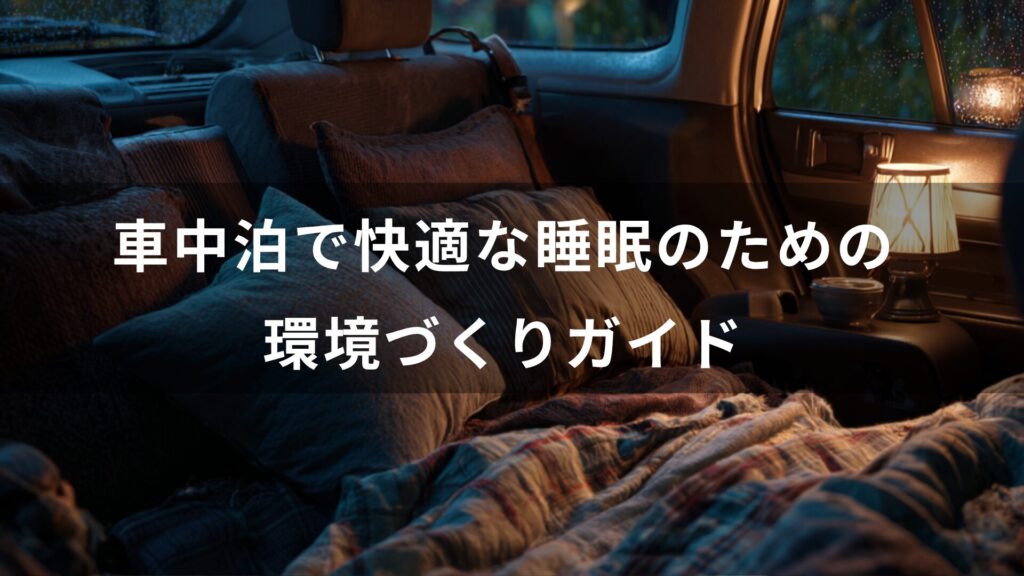 車中泊で快適な睡眠のための環境づくりガイド