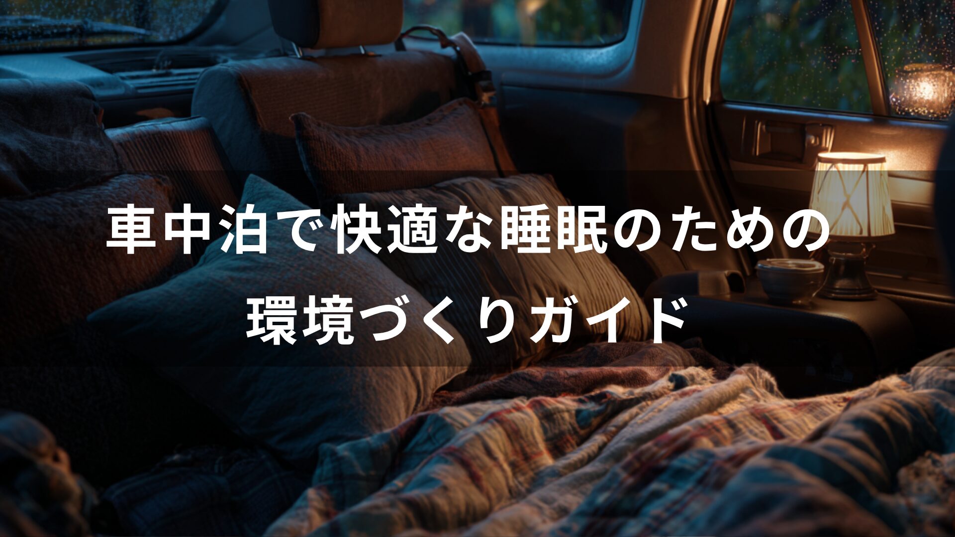 車中泊で快適な睡眠のための環境づくりガイド