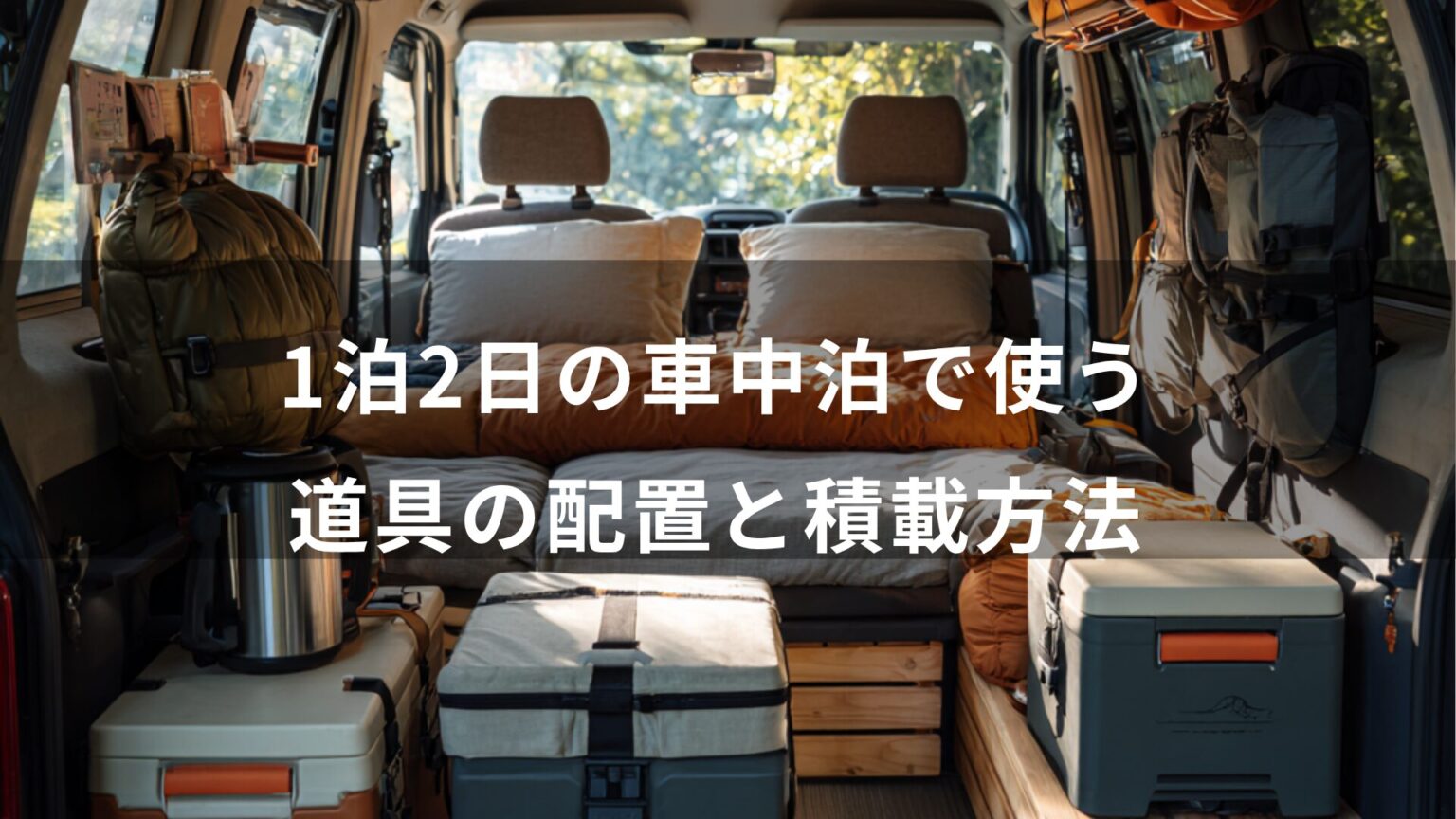1泊2日の車中泊で使う道具の配置と積載方法 - CAMP&COFFEE