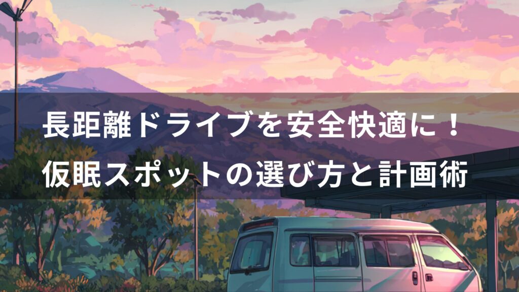 長距離ドライブを安全快適に！休憩・仮眠スポットの選び方と計画術