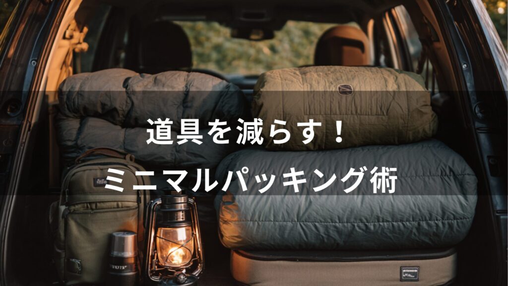 道具を減らす！ミニマルパッキング術